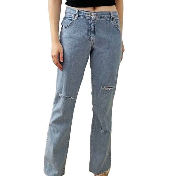 Vintage Levi’s Jeans Bootcut Light Blue 550 Cotton Relaxed Ripped Size 29 - Picture 1 of 10